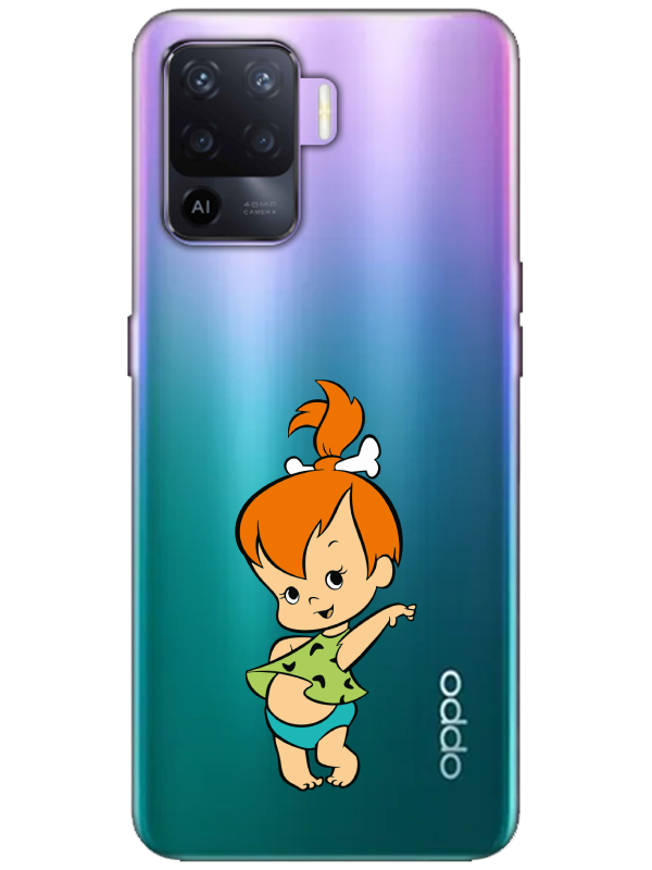 Oppo%20Reno%205%20Lite%20Taş%20Devri%20Kız%20Bebek%20Şeffaf%20Telefon%20Kılıfı