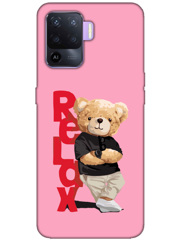 Oppo%20Reno%205%20Lite%20Teddy%20Bear%20Relax%20Pembe%20Telefon%20Kılıfı