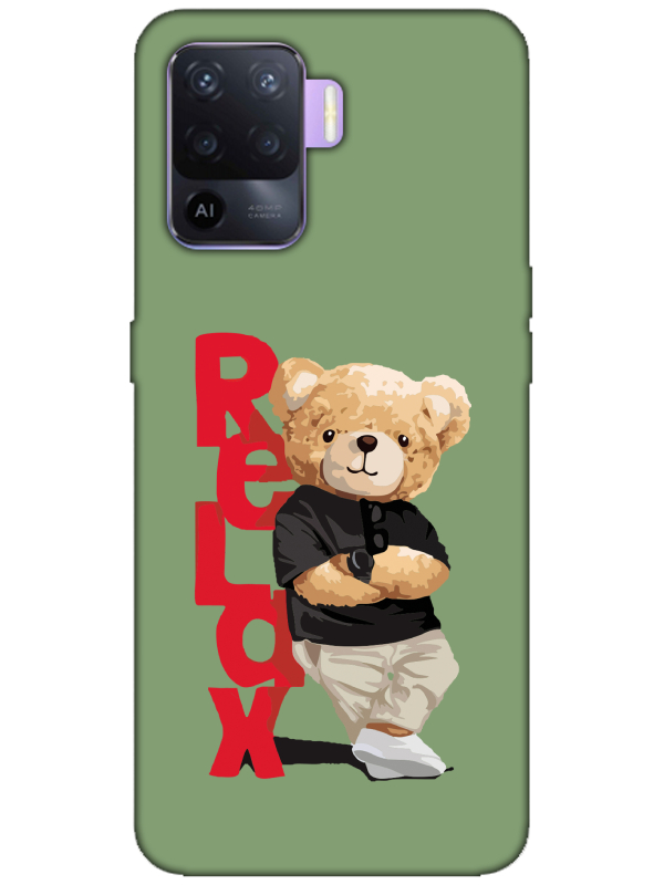 Oppo%20Reno%205%20Lite%20Teddy%20Bear%20Relax%20Yeşil%20Telefon%20Kılıfı