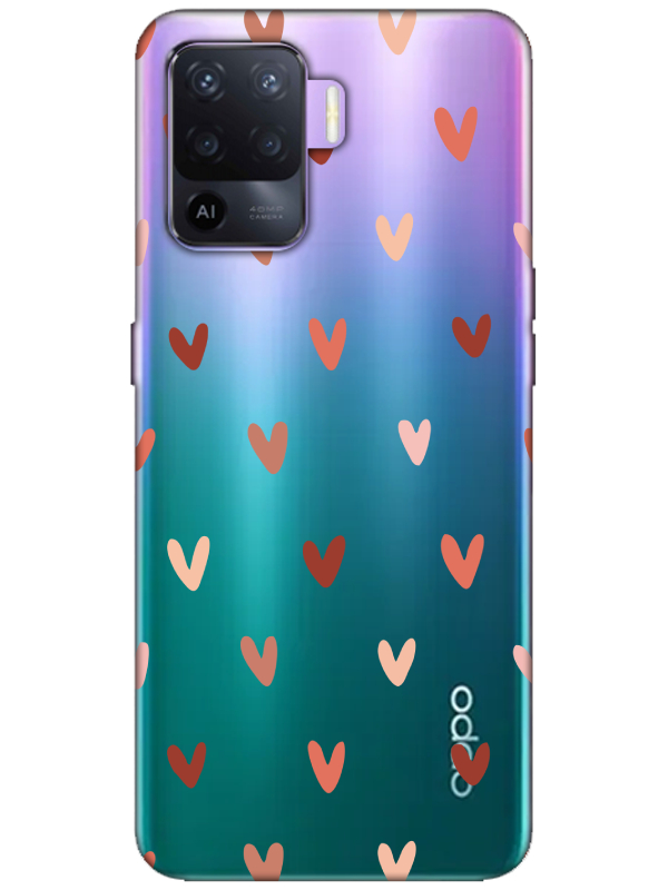 Oppo%20Reno%205%20Lite%20Kalp%20Desen%20Şeffaf%20Telefon%20Kılıfı