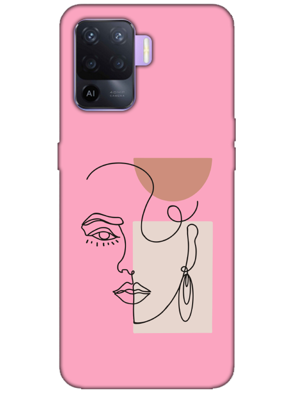 Oppo%20Reno%205%20Lite%20Women%20Art%20Pembe%20Telefon%20Kılıfı