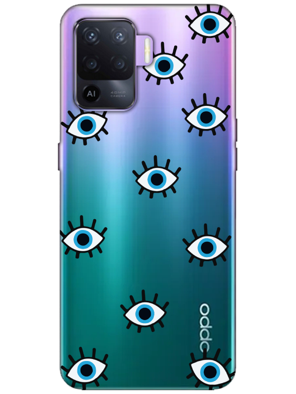 Oppo%20Reno%205%20Lite%20Nazar%20Gözler%20Şeffaf%20Telefon%20Kılıfı