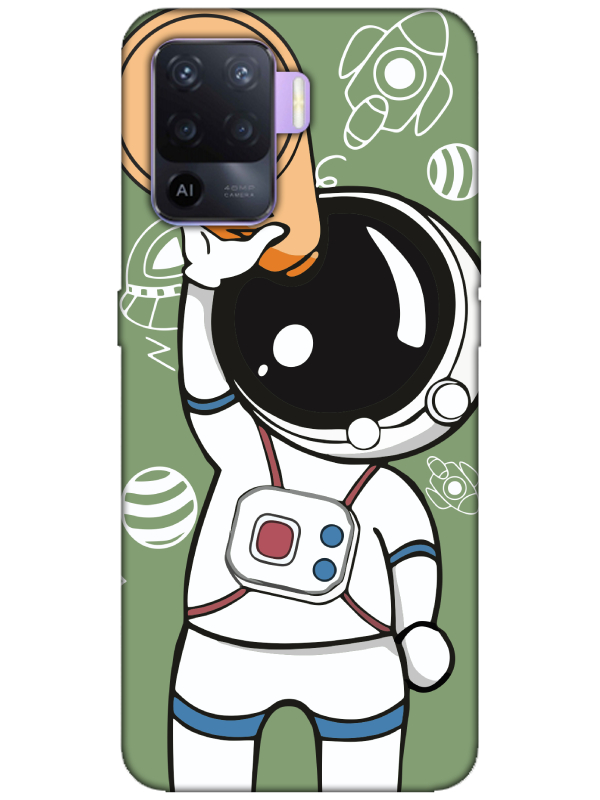 Oppo%20Reno%205%20Lite%20Astronot%20Yeşil%20Telefon%20Kılıfı