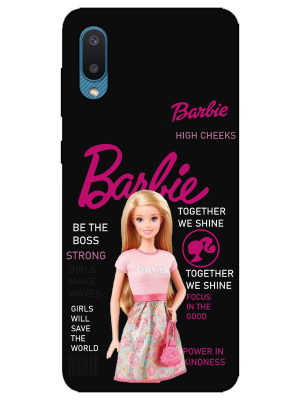 Samsung%20A02%20Barbie%20Siyah%20Telefon%20Kılıfı