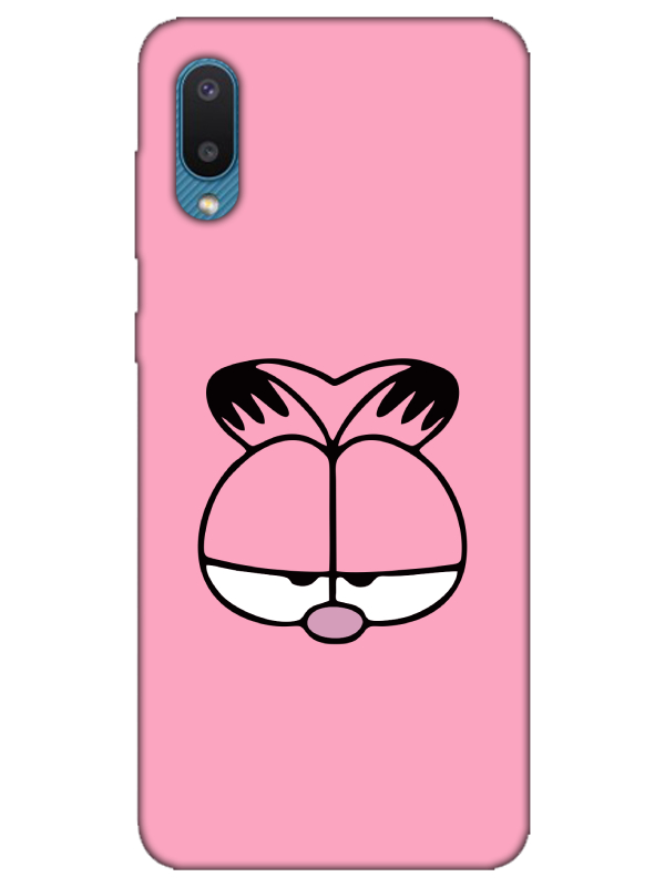 Samsung%20A02%20Garfield%20Pembe%20Telefon%20Kılıfı