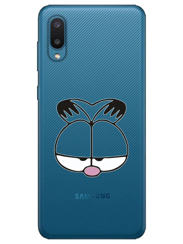 Samsung%20A02%20Garfield%20Şeffaf%20Telefon%20Kılıfı