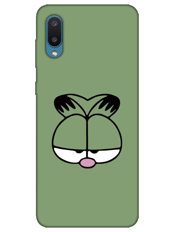 Samsung%20A02%20Garfield%20Yeşil%20Telefon%20Kılıfı