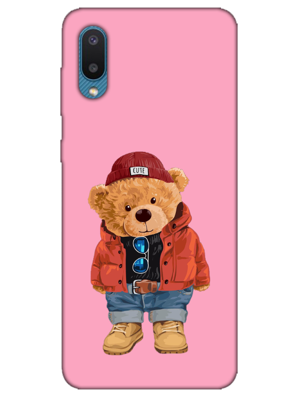 Samsung%20A02%20Teddy%20Bear%20Pembe%20Telefon%20Kılıfı