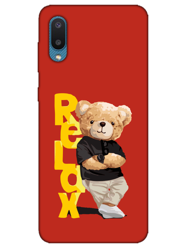 Samsung%20A02%20Teddy%20Bear%20Relax%20Kırmızı%20Telefon%20Kılıfı