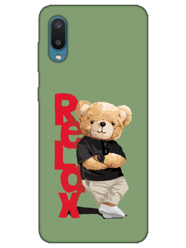 Samsung%20A02%20Teddy%20Bear%20Relax%20Yeşil%20Telefon%20Kılıfı