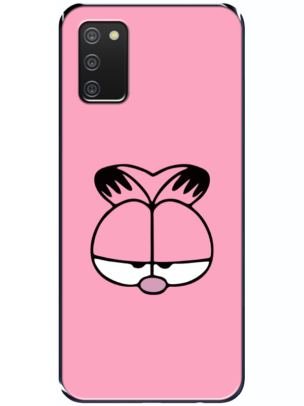 Samsung%20A02s%20Garfield%20Pembe%20Telefon%20Kılıfı