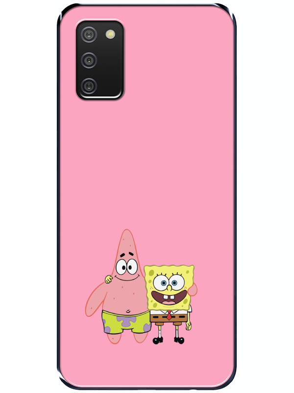 Samsung%20A02s%20Sünger%20Bob%20Ve%20Patrickstar%20Pembe%20Telefon%20Kılıfı