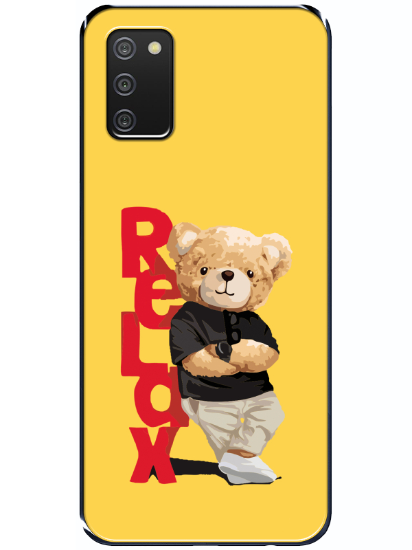 Samsung%20A02s%20Teddy%20Bear%20Relax%20Sarı%20Telefon%20Kılıfı