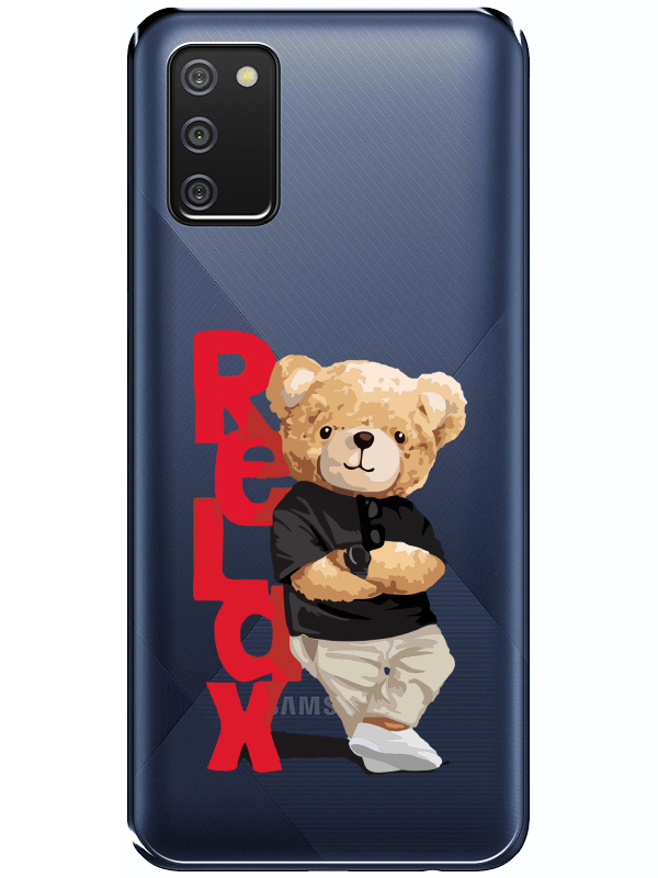 Samsung%20A02s%20Teddy%20Bear%20Relax%20Şeffaf%20Telefon%20Kılıfı