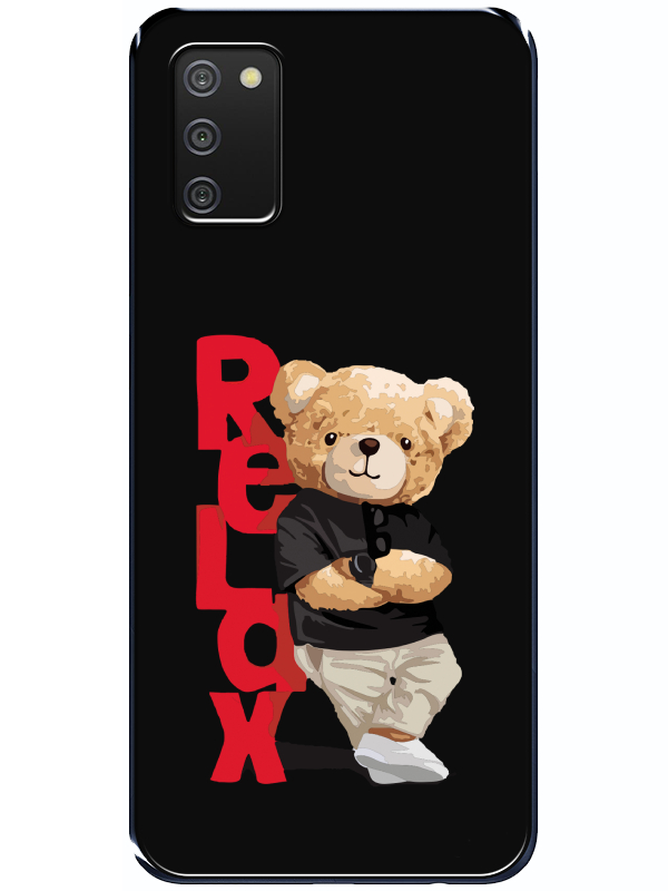 Samsung%20A02s%20Teddy%20Bear%20Relax%20Siyah%20Telefon%20Kılıfı