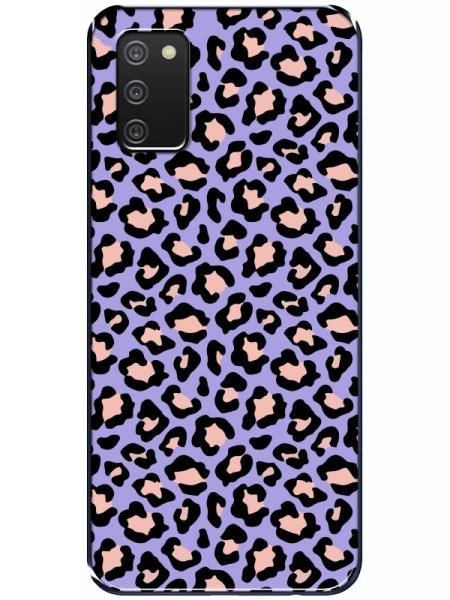 Samsung%20A02s%20Leopar%20Desenli%20Lila%20Telefon%20Kılıfı