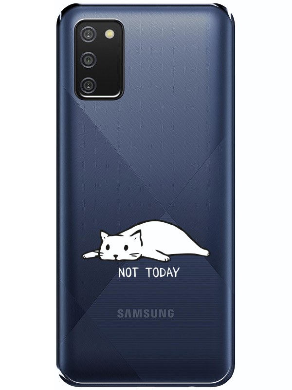 Samsung%20A02s%20Not%20Today%20Kedi%20Şeffaf%20Telefon%20Kılıfı