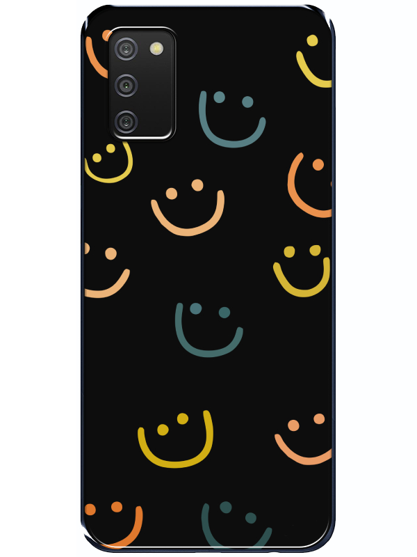 Samsung%20A02s%20Emoji%20Gülen%20Yüz%20Siyah%20Telefon%20Kılıfı