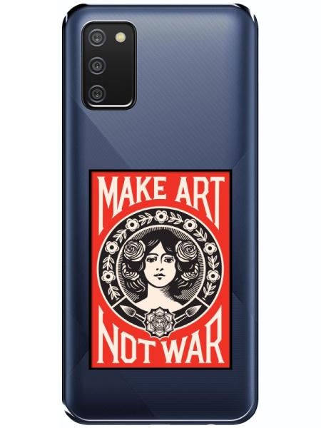 Samsung%20A02s%20Make%20Art%20Not%20War%20Şeffaf%20Telefon%20Kılıfı