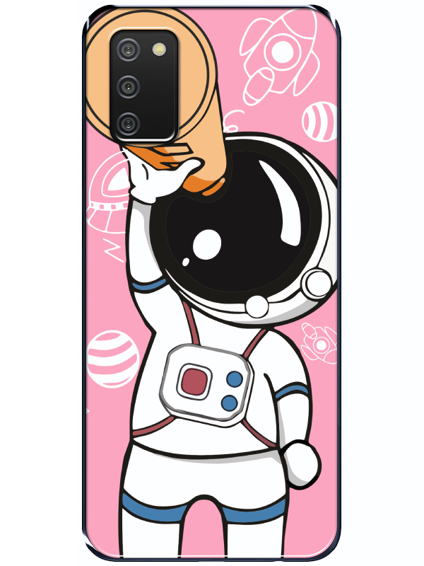 Samsung%20A02s%20Astronot%20Pembe%20Telefon%20Kılıfı