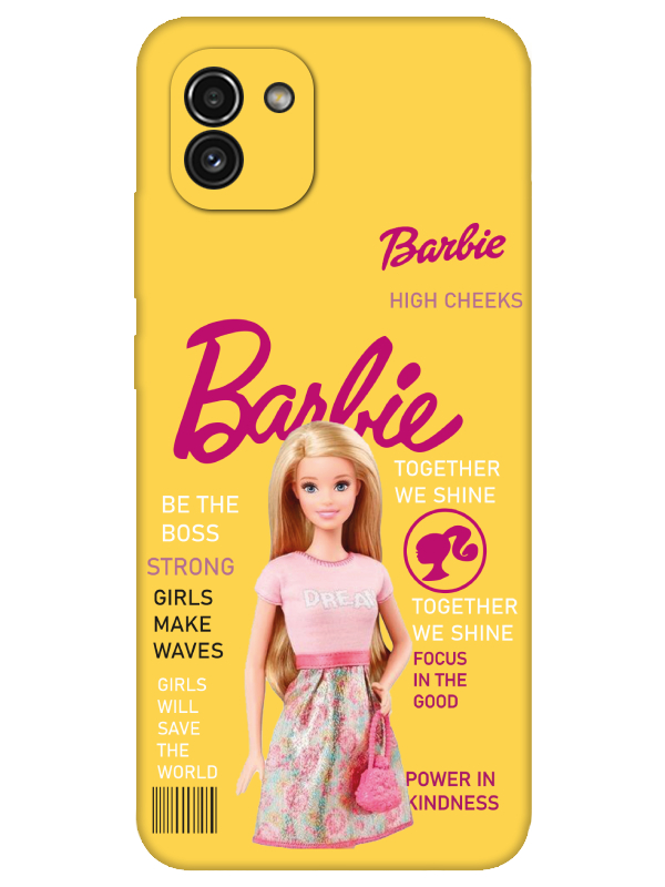 Samsung%20A03%20Barbie%20Sarı%20Telefon%20Kılıfı