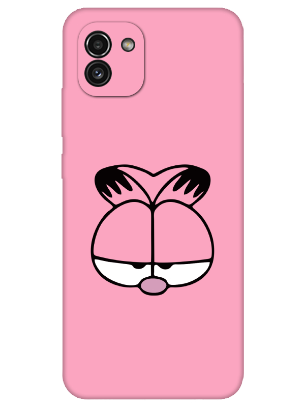 Samsung%20A03%20Garfield%20Pembe%20Telefon%20Kılıfı