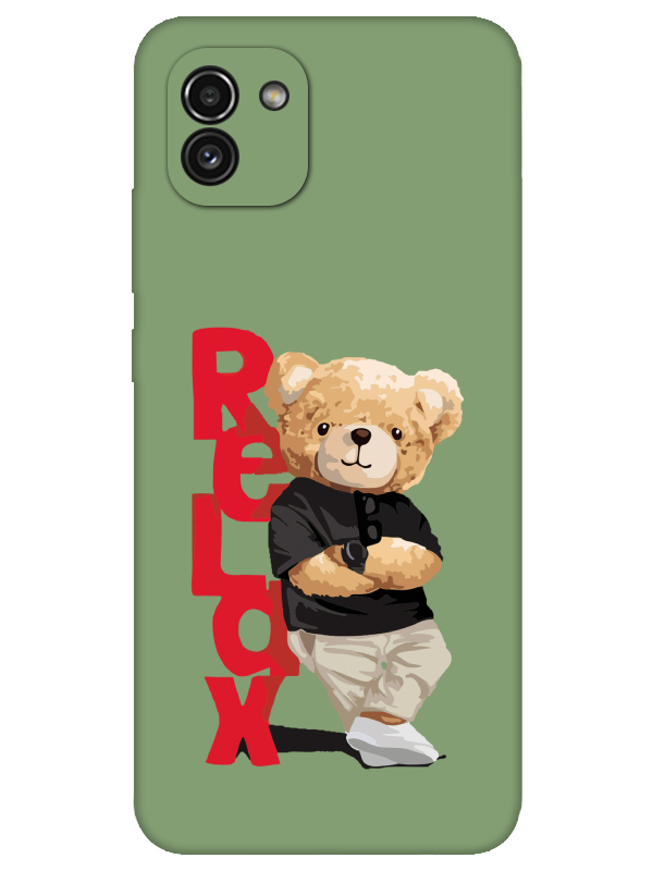 Samsung%20A03%20Teddy%20Bear%20Relax%20Yeşil%20Telefon%20Kılıfı