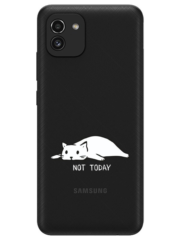 Samsung%20A03%20Not%20Today%20Kedi%20Şeffaf%20Telefon%20Kılıfı