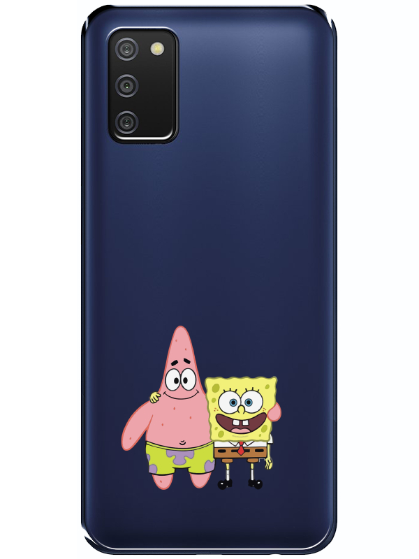 Samsung%20A03s%20Sünger%20Bob%20Ve%20Patrickstar%20Şeffaf%20Telefon%20Kılıfı