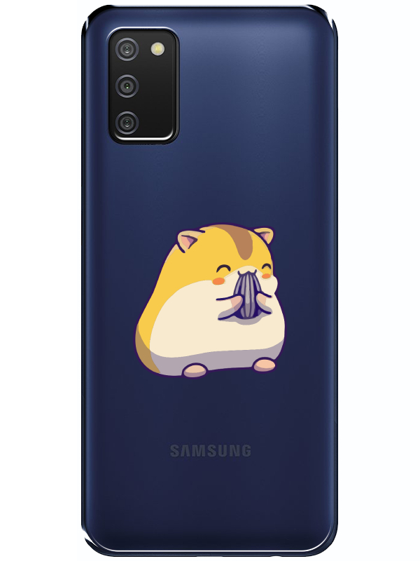 Samsung%20A03s%20Sevimli%20Hamster%20Şeffaf%20Telefon%20Kılıfı