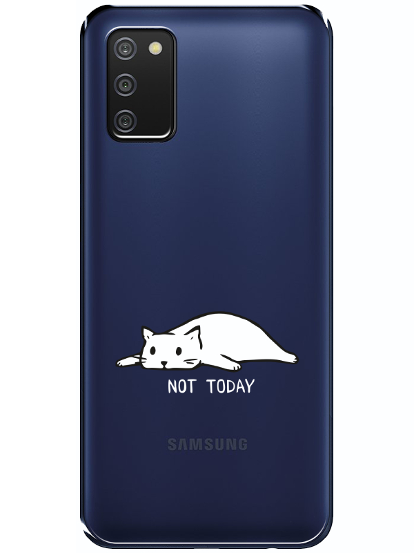 Samsung%20A03s%20Not%20Today%20Kedi%20Şeffaf%20Telefon%20Kılıfı