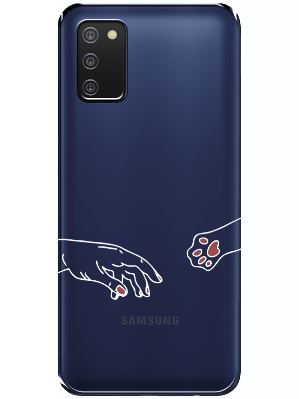 Samsung%20A03s%20Hand%20And%20Paw%20Şeffaf%20Telefon%20Kılıfı