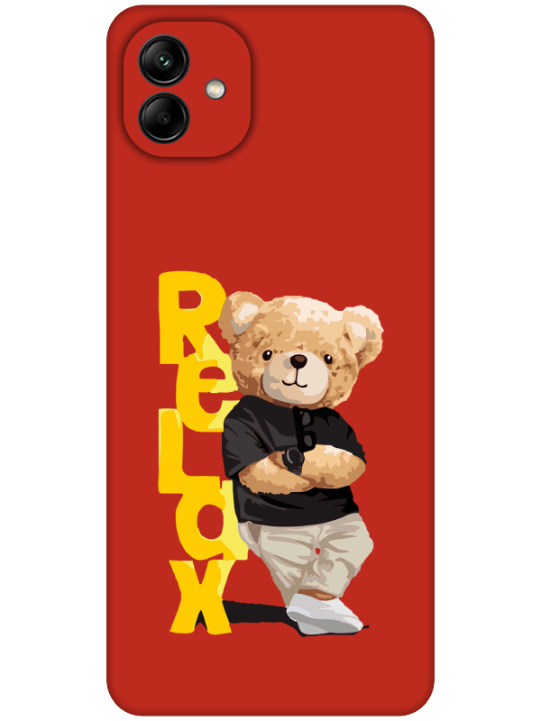 Samsung%20A04%20Teddy%20Bear%20Relax%20Kırmızı%20Telefon%20Kılıfı