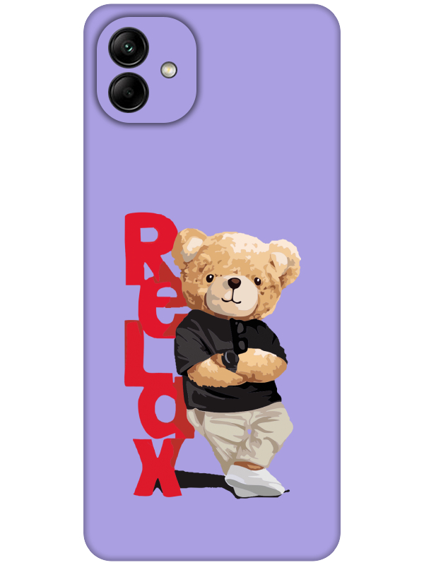 Samsung%20A04%20Teddy%20Bear%20Relax%20Lila%20Telefon%20Kılıfı