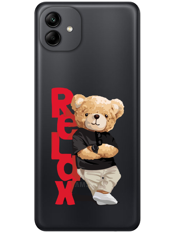 Samsung%20A04%20Teddy%20Bear%20Relax%20Şeffaf%20Telefon%20Kılıfı