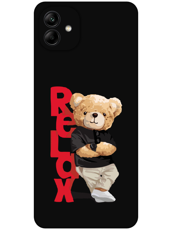 Samsung%20A04%20Teddy%20Bear%20Relax%20Siyah%20Telefon%20Kılıfı