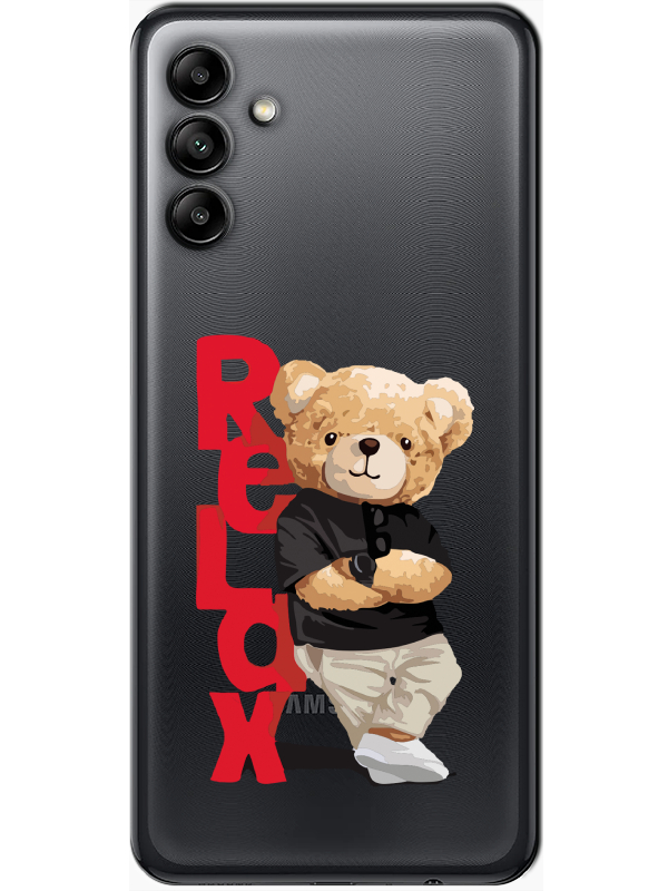 Samsung%20A04s%20Teddy%20Bear%20Relax%20Şeffaf%20Telefon%20Kılıfı