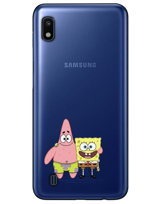 Samsung%20A10%20Sünger%20Bob%20Ve%20Patrickstar%20Şeffaf%20Telefon%20Kılıfı