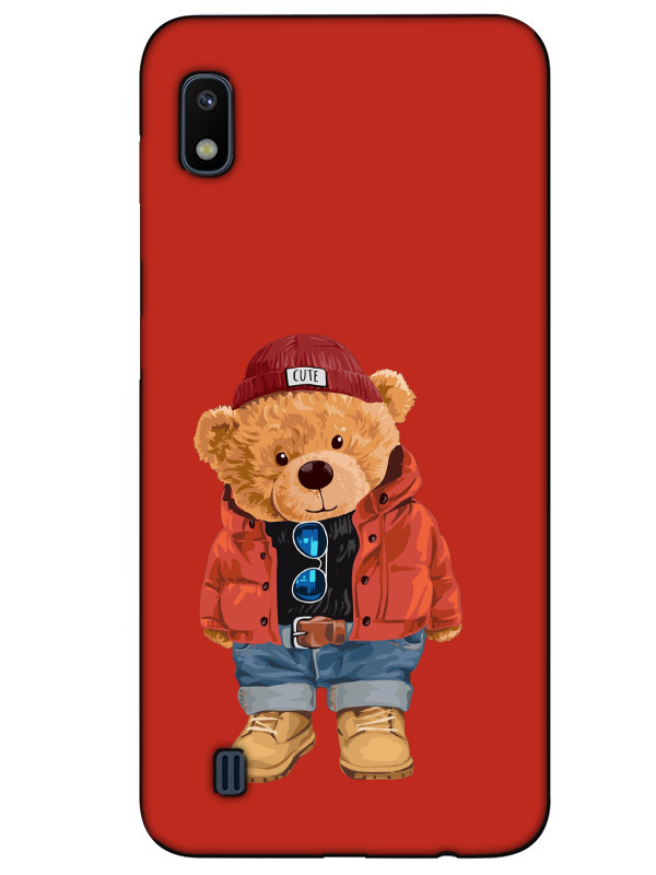 Samsung%20A10%20Teddy%20Bear%20Kırmızı%20Telefon%20Kılıfı