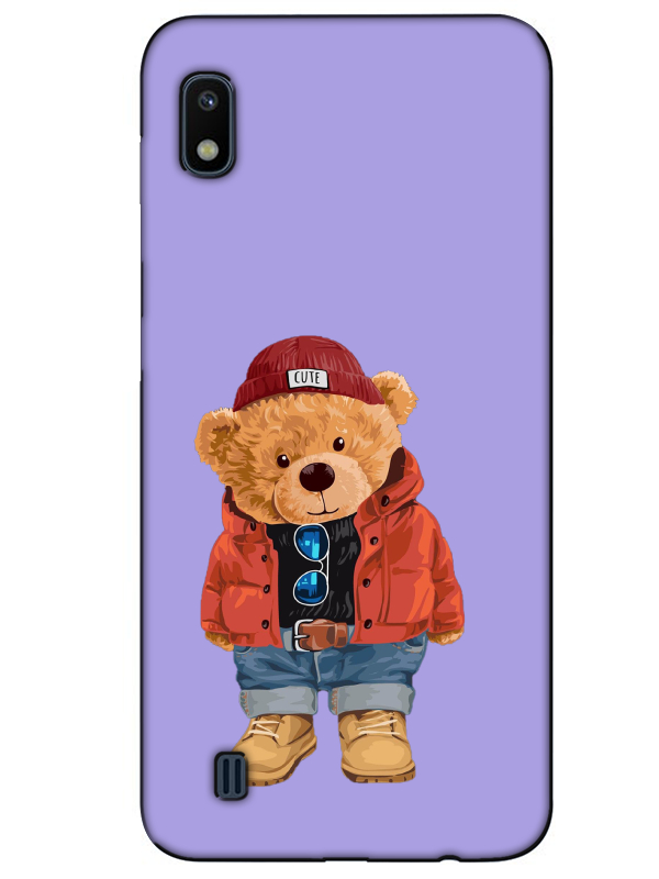 Samsung%20A10%20Teddy%20Bear%20Lila%20Telefon%20Kılıfı