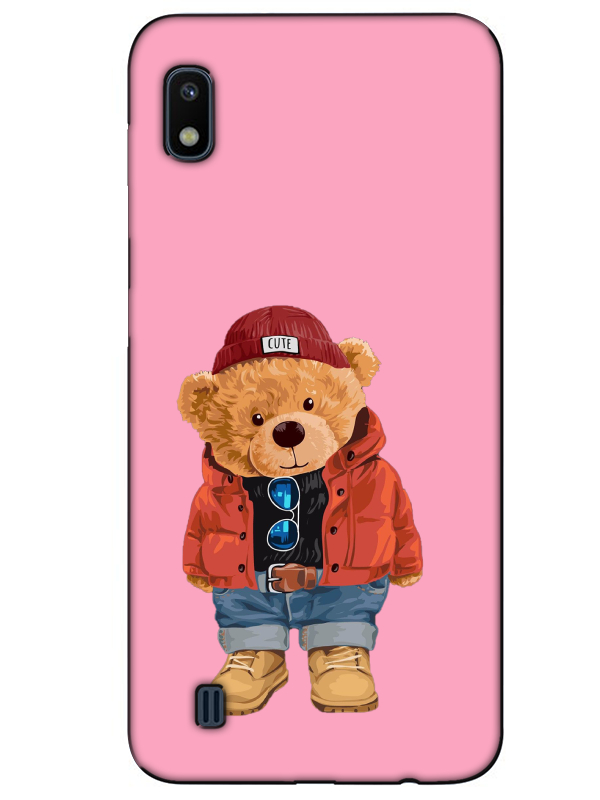 Samsung%20A10%20Teddy%20Bear%20Pembe%20Telefon%20Kılıfı