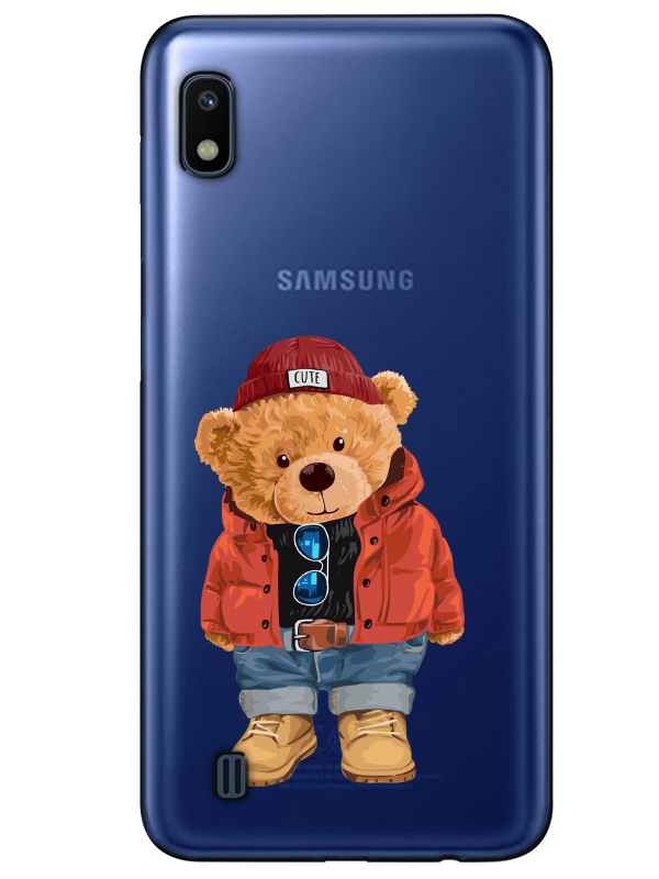 Samsung%20A10%20Teddy%20Bear%20Şeffaf%20Telefon%20Kılıfı