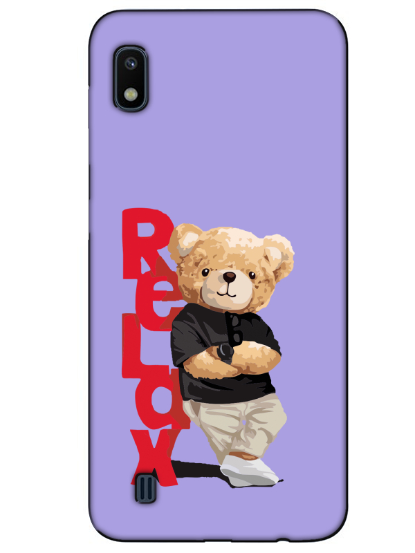 Samsung%20A10%20Teddy%20Bear%20Relax%20Lila%20Telefon%20Kılıfı