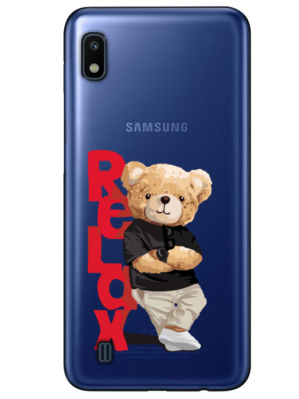 Samsung%20A10%20Teddy%20Bear%20Relax%20Şeffaf%20Telefon%20Kılıfı