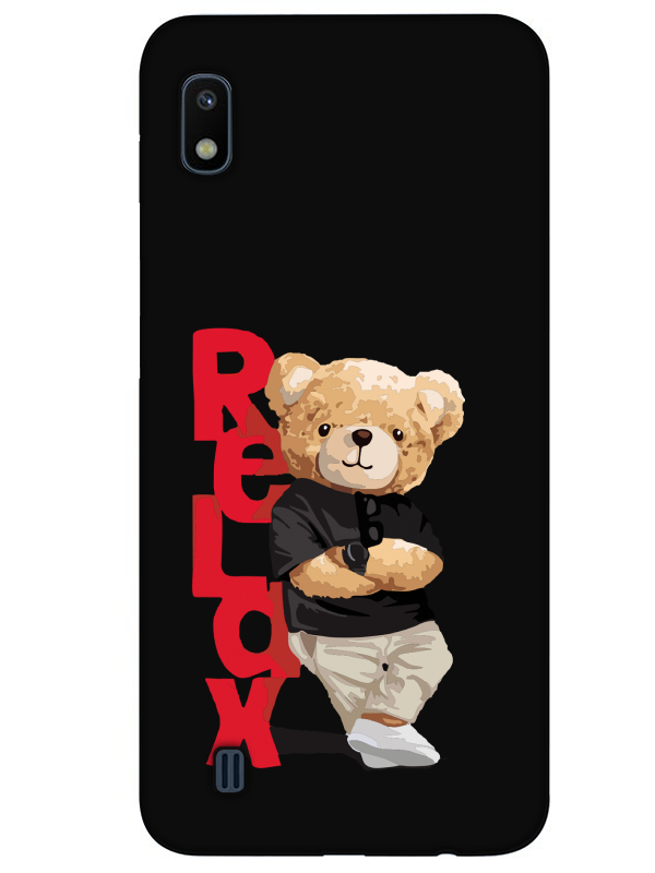 Samsung%20A10%20Teddy%20Bear%20Relax%20Siyah%20Telefon%20Kılıfı