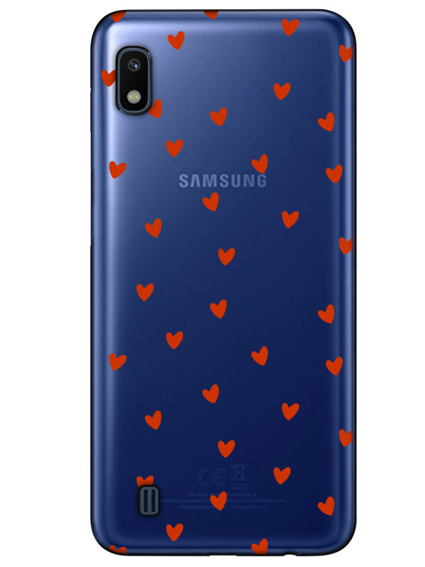 Samsung%20A10%20Minik%20Kalpler%20Şeffaf%20Telefon%20Kılıfı