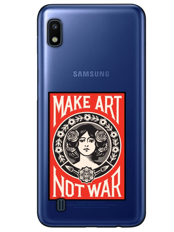 Samsung%20A10%20Make%20Art%20Not%20War%20Şeffaf%20Telefon%20Kılıfı