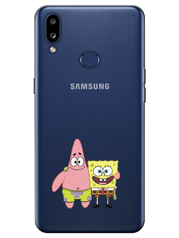 Samsung%20A10s%20Sünger%20Bob%20Ve%20Patrickstar%20Şeffaf%20Telefon%20Kılıfı