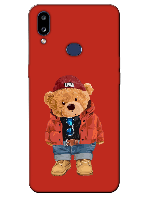 Samsung%20A10s%20Teddy%20Bear%20Kırmızı%20Telefon%20Kılıfı