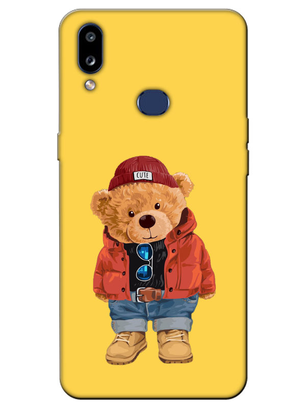 Samsung%20A10s%20Teddy%20Bear%20Sarı%20Telefon%20Kılıfı